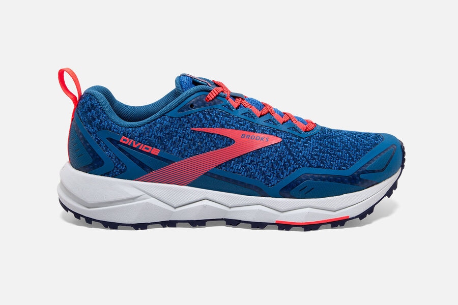 Zapatillas Trail Brooks Divide Mujer Azules/Coral Baratas LESY94157